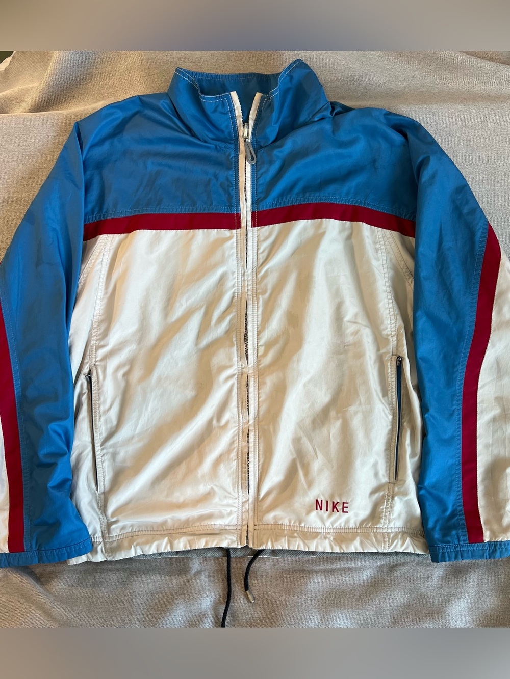 Vintage 90s Vintage Nike Red White and Blue Reversible Track Jacket
